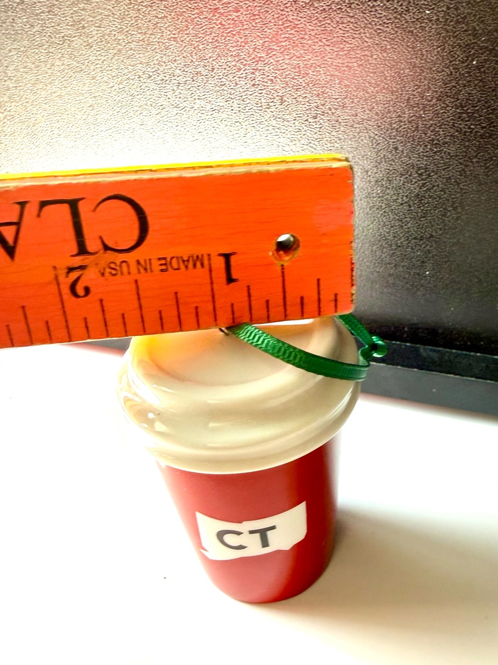 Starbucks Christmas Ornament Holiday 2016 RED CT Ceramic Coffee Cup - Picture 9 of 9